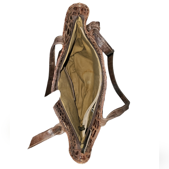 Looka Designer Embossed Leather Tote - Picture 6 of 12